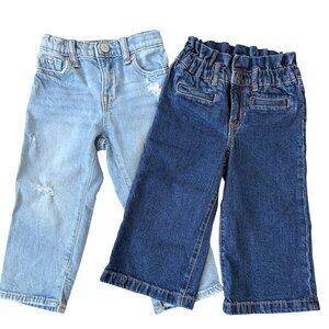 Baby Gap Girl Jeans Size 3 Years Blue Denim Pants Lot of 2 Pre-owned
